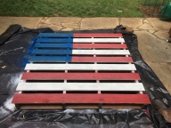 American Flag Wood Pallet